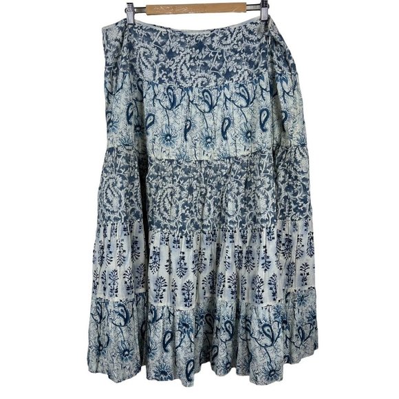 Lauren Ralph Lauren Dresses & Skirts - LRL Lauren Ralph Lauren Paisley Ruffle Maxi Skirt Size 16 100% Cotton
